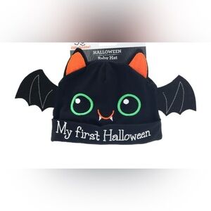 Halloween Infant Baby Boys or Girls Black Bat Hat,